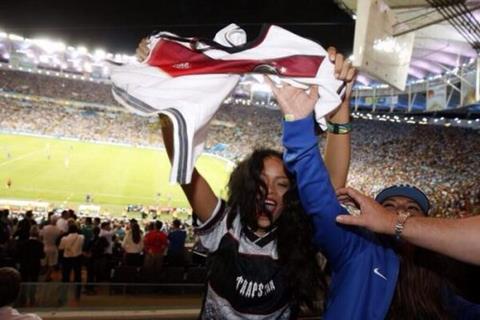 Rihanna celebrating
